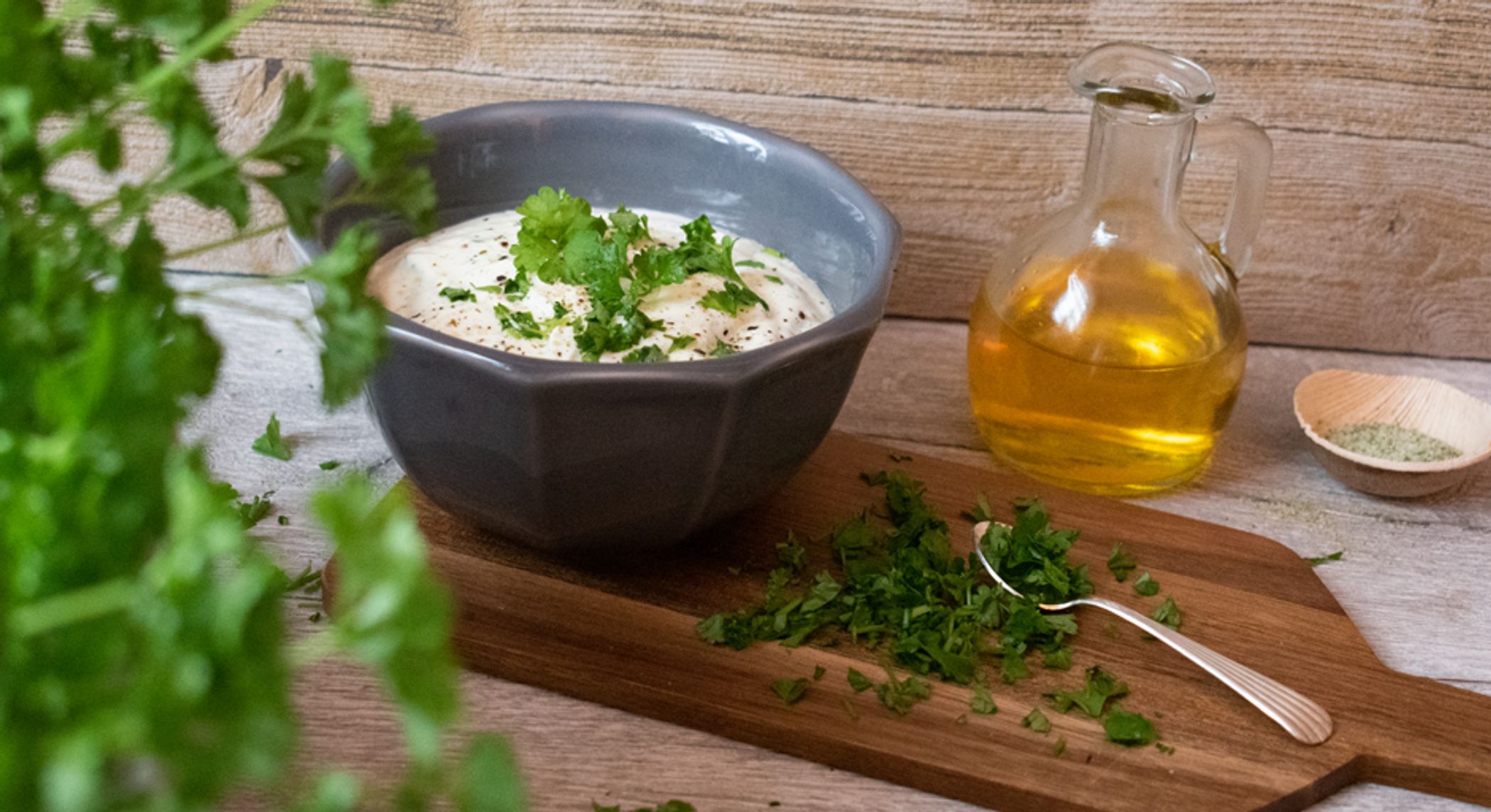 Budwig Chutney mit Petersilie Original Öl-Eiweiß-Kost