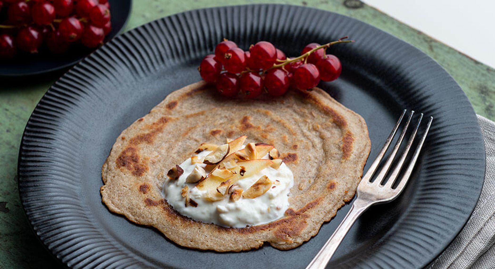 Buchweizencrepes Apfel-Zitronen-Creme