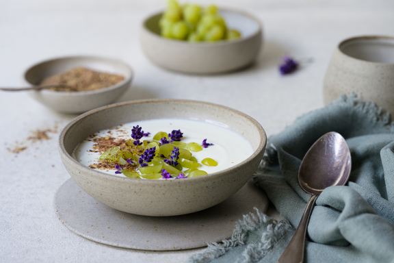 Budwig Creme mit Trauben und Dr. Budwig Linufit 