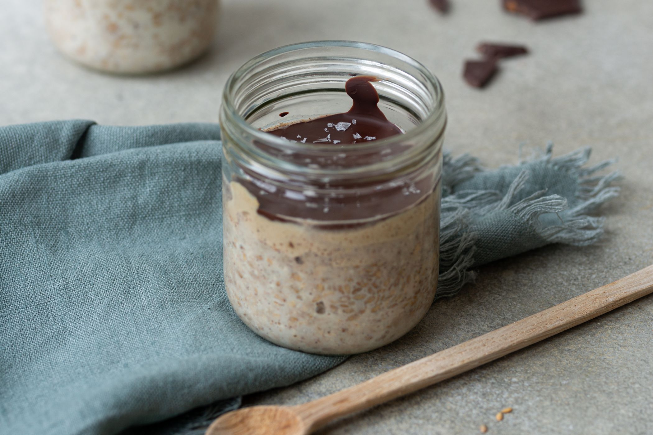 Erdnuss-Schoko Overnight Oats