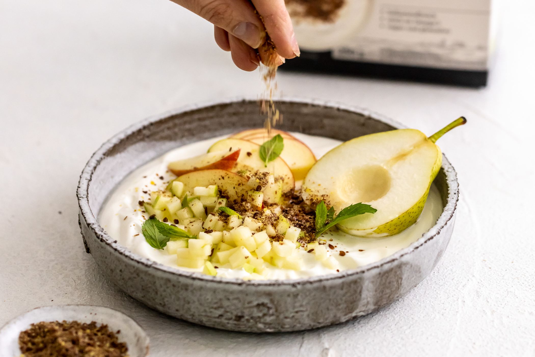 Budwig Creme mit Trauben und Dr. Budwig Linufit 