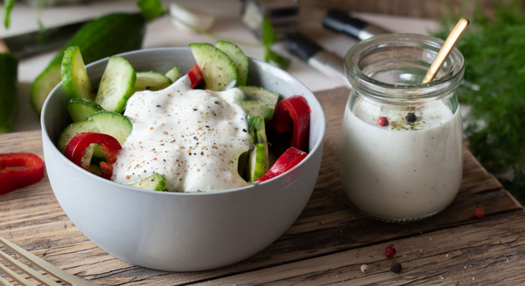 Pikanter Gurkensalat Original Öl-Eiweiß-Kost