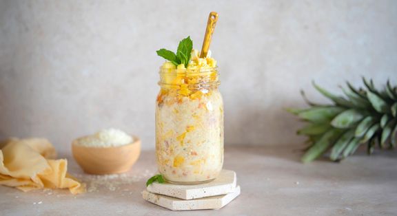 Kokos-Ananas Overnight Oats