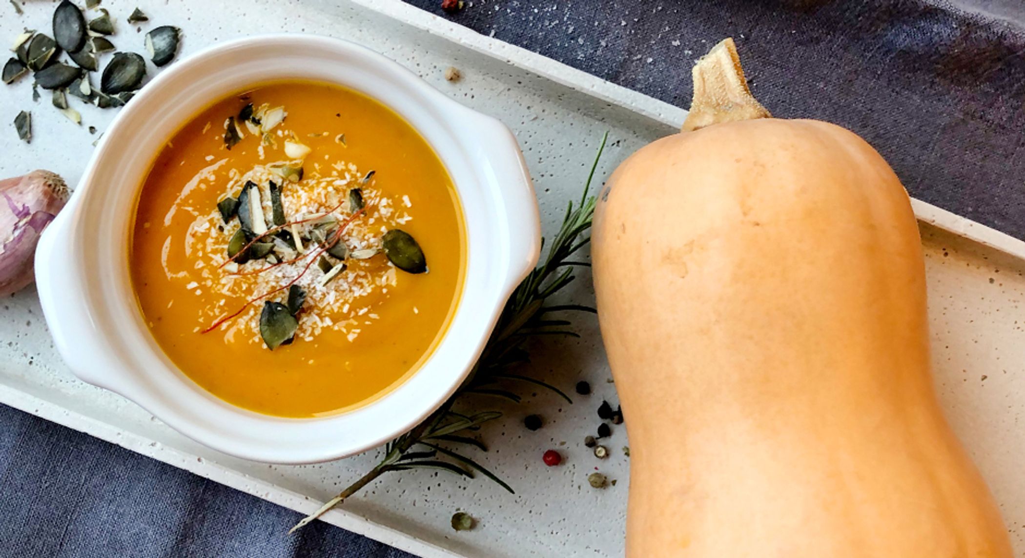 Butternut-Kürbissuppe mit Dr. Budwig Braten & Backen