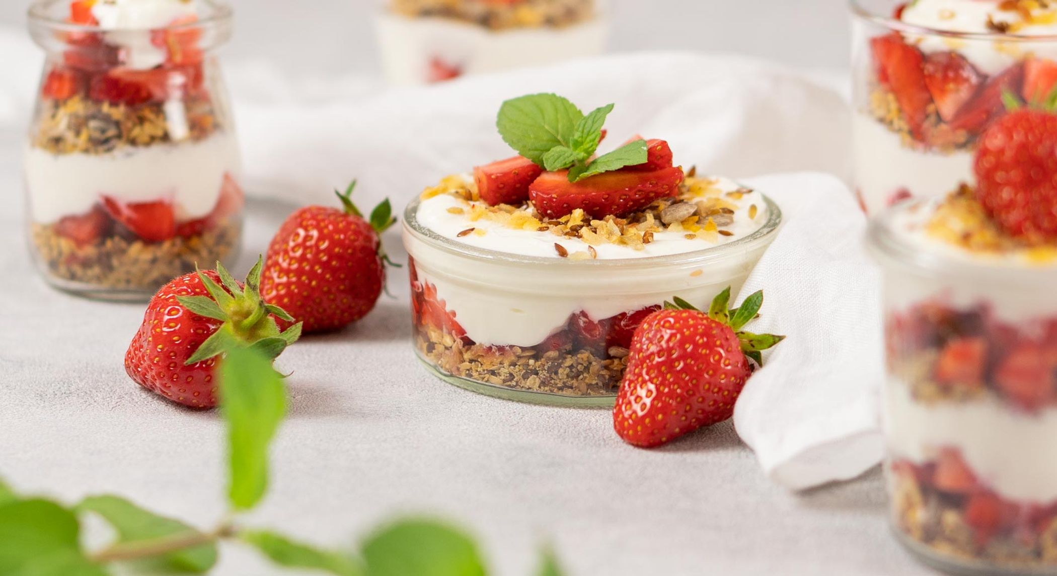 Budwig Creme mit Erdbeeren