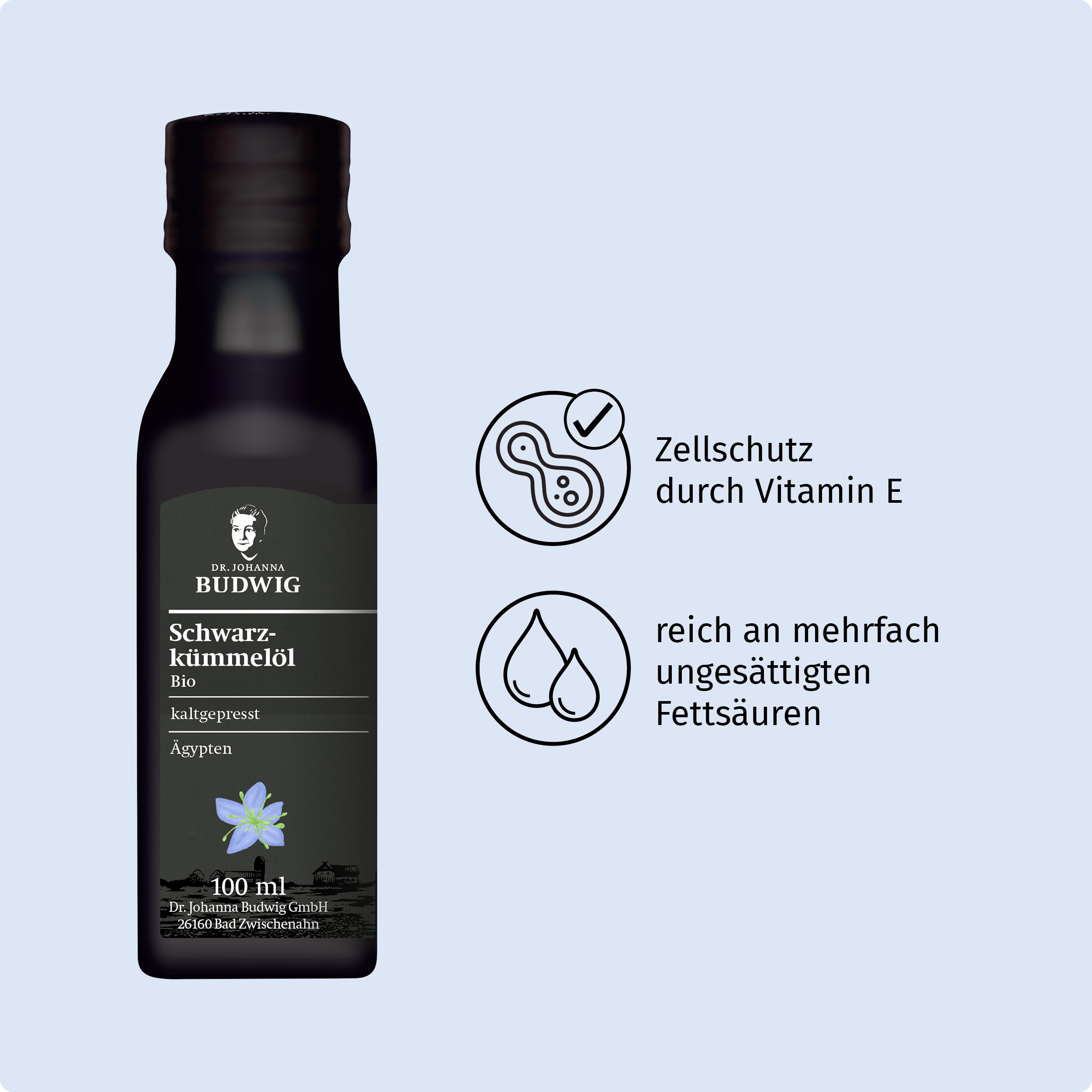 Natulio Bio Schwarzküelöl Kaltgepresst, Ungefiltert Und Naturrein